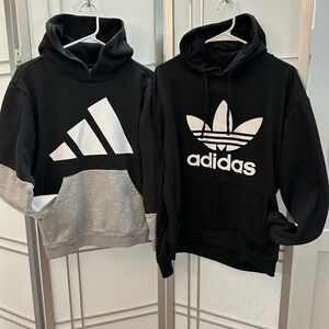 SET. 2 adidas hoodies. Boys Medium/large. Good condition!